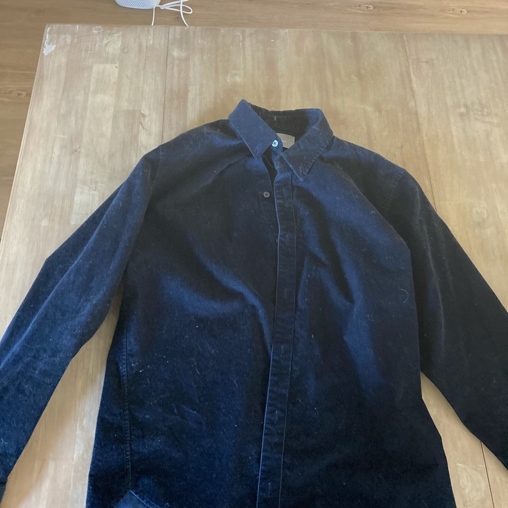 Everlane corduroy shirt navy